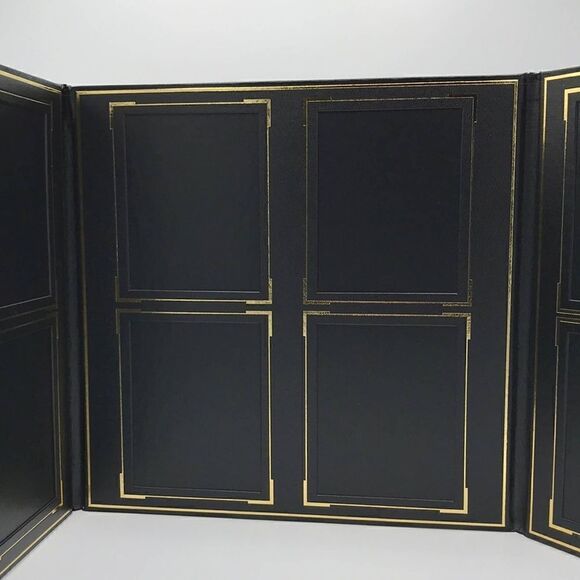 TAP LOOMIS BLACK & GOLD 8-VIEW LEATHER BOUND PHOTO HOLDER ELITE new in box - Picture 2 of 9